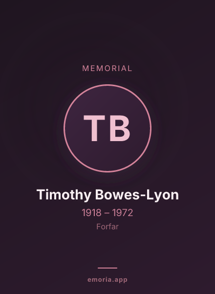 Memorial portrait of Timothy Bowes-Lyon