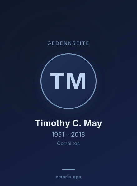 Gedenkportrait von Timothy C. May