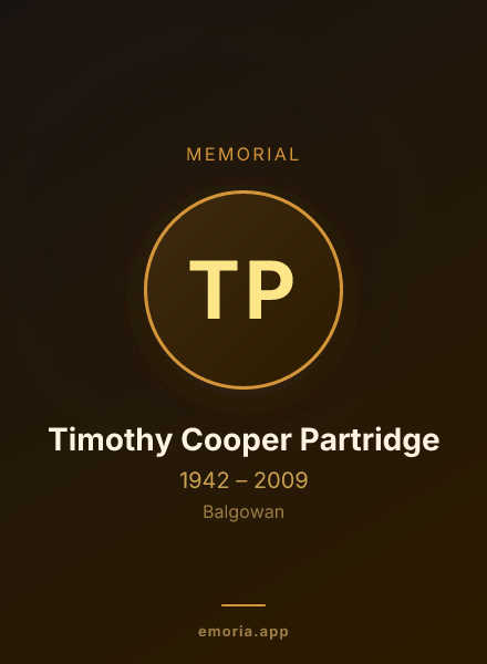 Memorial portrait of Timothy Cooper Partridge