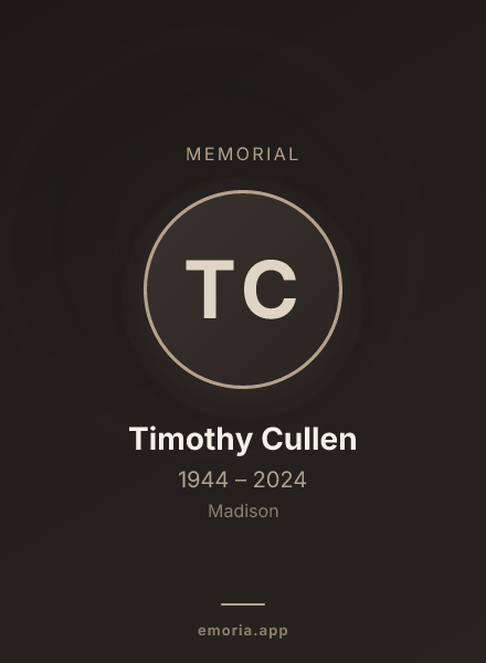 Memorial portrait of Timothy Cullen