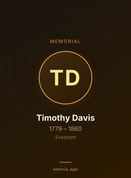 Memorial portrait of Timothy Davis