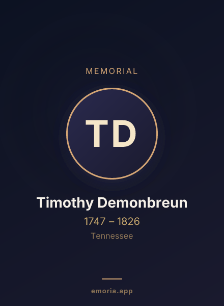 Memorial portrait of Timothy Demonbreun