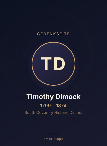 Gedenkportrait von Timothy Dimock