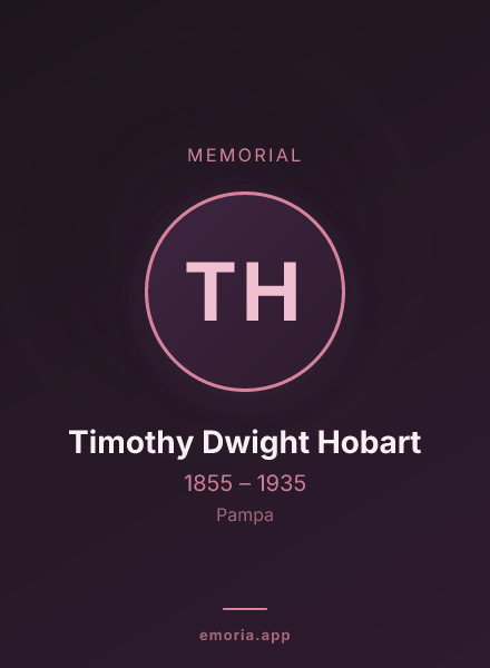 Memorial portrait of Timothy Dwight Hobart