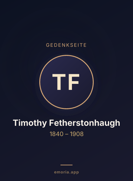 Gedenkportrait von Timothy Fetherstonhaugh
