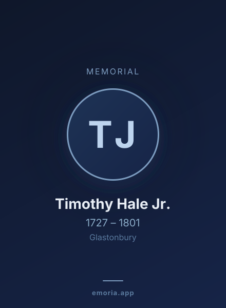 Memorial portrait of Timothy Hale Jr.