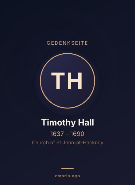 Gedenkportrait von Timothy Hall