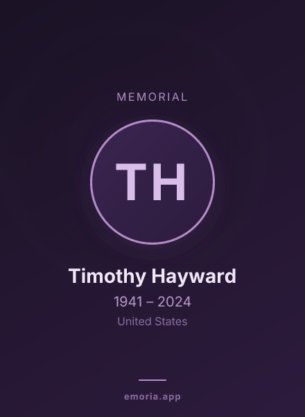 Memorial portrait of Timothy Hayward