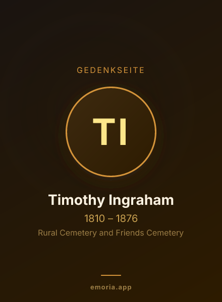 Gedenkportrait von Timothy Ingraham