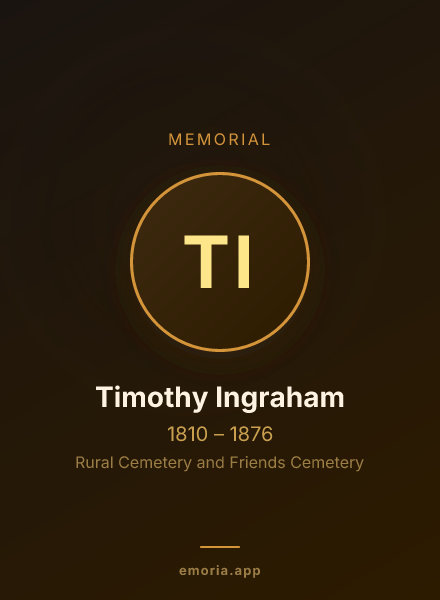 Memorial portrait of Timothy Ingraham
