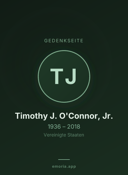 Gedenkportrait von Timothy J. O'Connor, Jr.