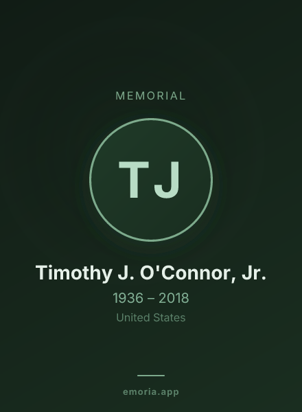 Memorial portrait of Timothy J. O'Connor, Jr.