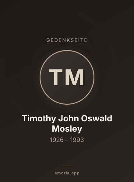 Gedenkportrait von Timothy John Oswald Mosley