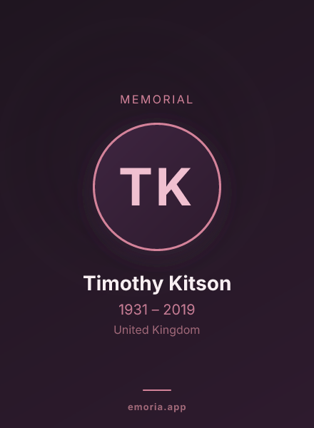 Memorial portrait of Timothy Kitson