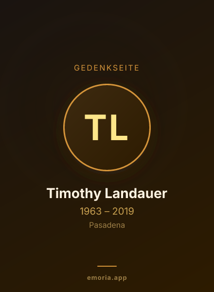 Gedenkportrait von Timothy Landauer
