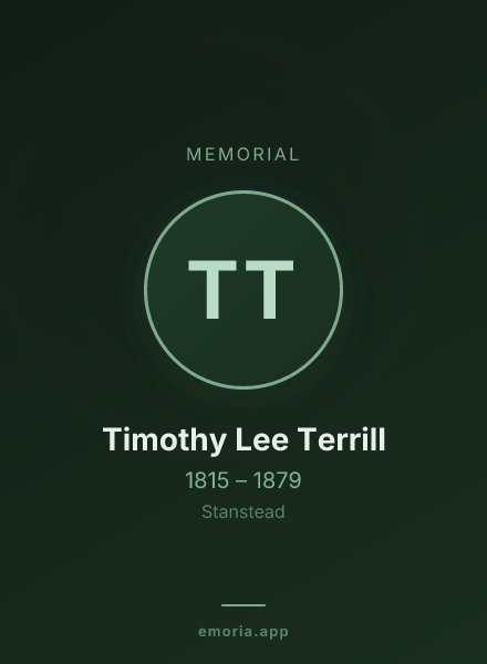 Memorial portrait of Timothy Lee Terrill