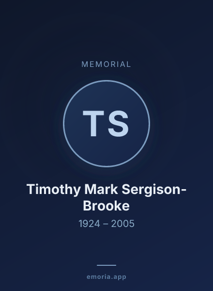 Memorial portrait of Timothy Mark Sergison-Brooke