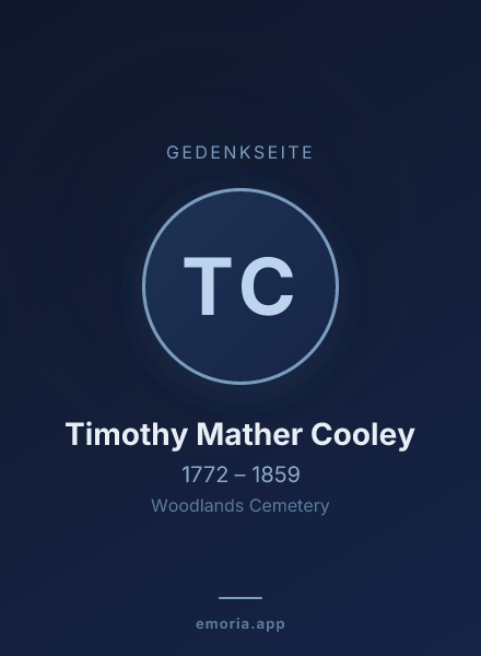 Gedenkportrait von Timothy Mather Cooley