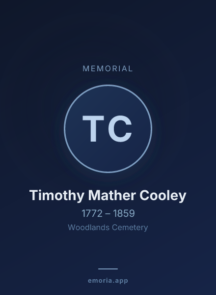 Memorial portrait of Timothy Mather Cooley