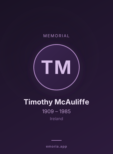 Memorial portrait of Timothy McAuliffe