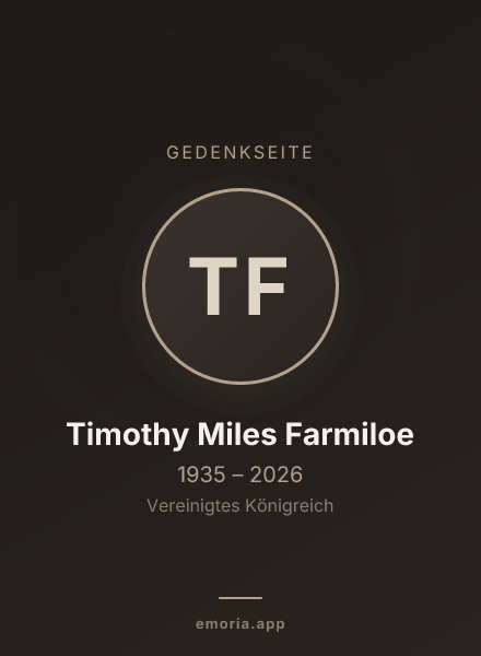 Gedenkportrait von Timothy Miles Farmiloe