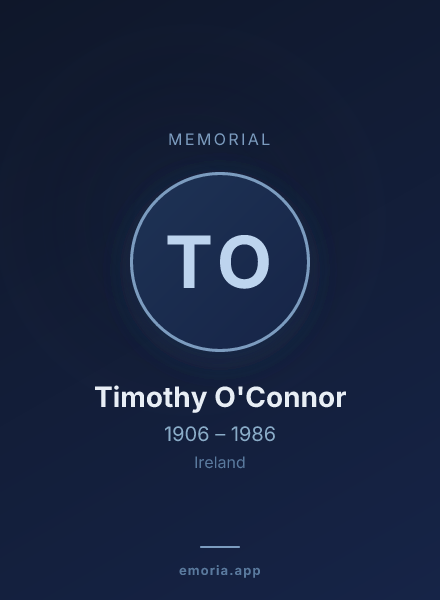 Memorial portrait of Timothy O'Connor