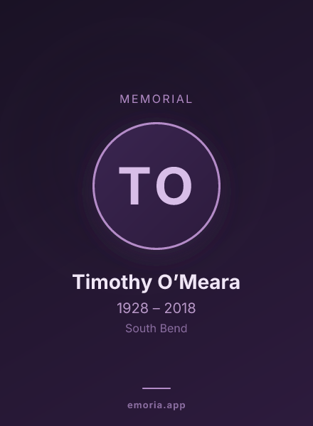 Memorial portrait of Timothy O’Meara