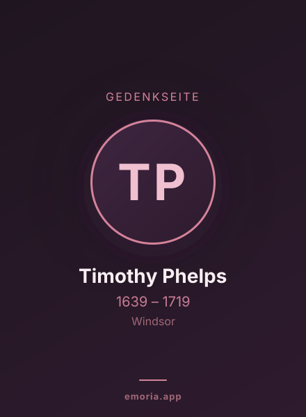 Gedenkportrait von Timothy Phelps