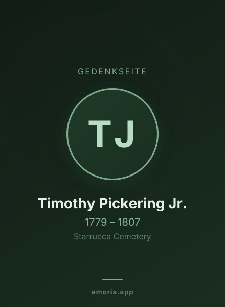 Gedenkportrait von Timothy Pickering Jr.