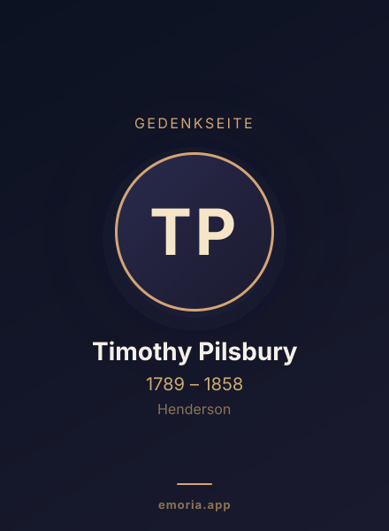 Gedenkportrait von Timothy Pilsbury