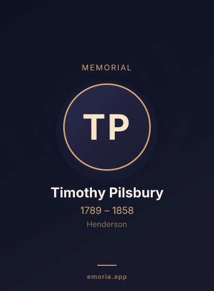 Memorial portrait of Timothy Pilsbury