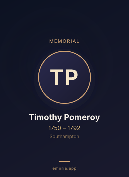 Memorial portrait of Timothy Pomeroy