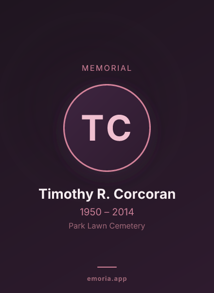Memorial portrait of Timothy R. Corcoran
