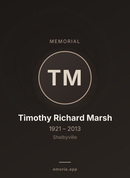 Memorial portrait of Timothy Richard Marsh