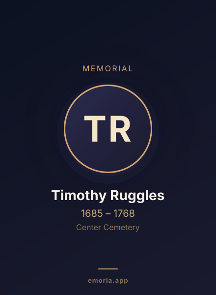 Memorial portrait of Timothy Ruggles