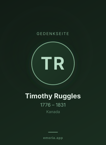 Gedenkportrait von Timothy Ruggles