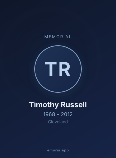 Memorial portrait of Timothy Russell
