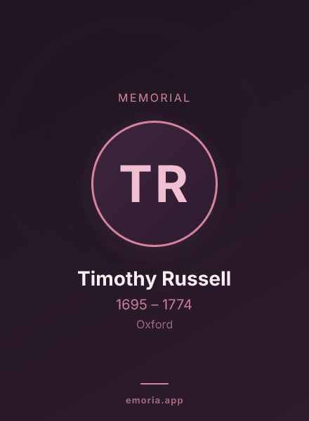 Memorial portrait of Timothy Russell