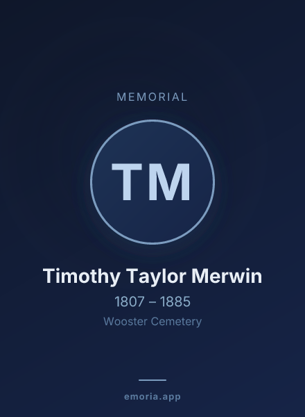 Memorial portrait of Timothy Taylor Merwin