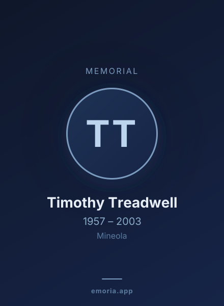 Memorial portrait of Timothy Treadwell