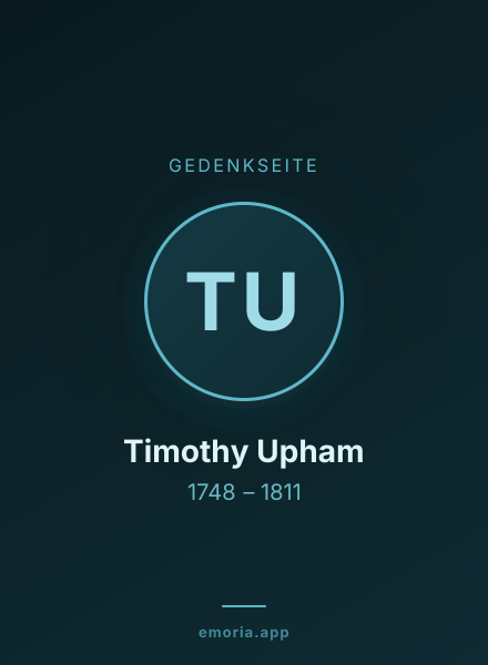 Gedenkportrait von Timothy Upham