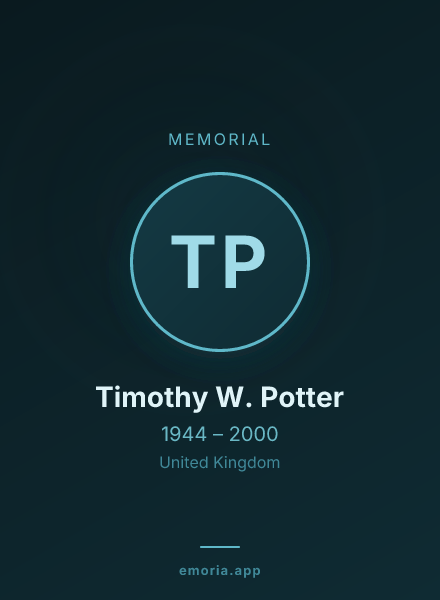 Memorial portrait of Timothy W. Potter