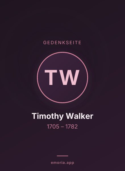 Gedenkportrait von Timothy Walker