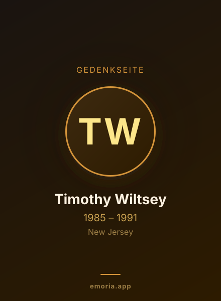 Gedenkportrait von Timothy Wiltsey