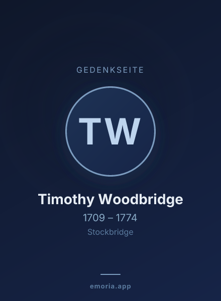 Gedenkportrait von Timothy Woodbridge