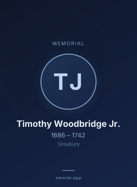 Memorial portrait of Timothy Woodbridge Jr.