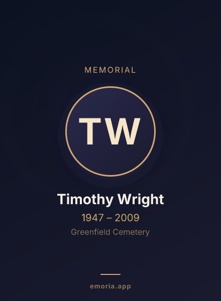 Memorial portrait of Timothy Wright