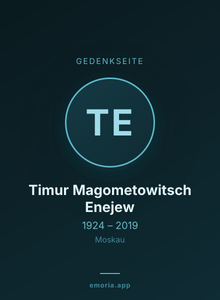 Gedenkportrait von Timur Magometowitsch Enejew