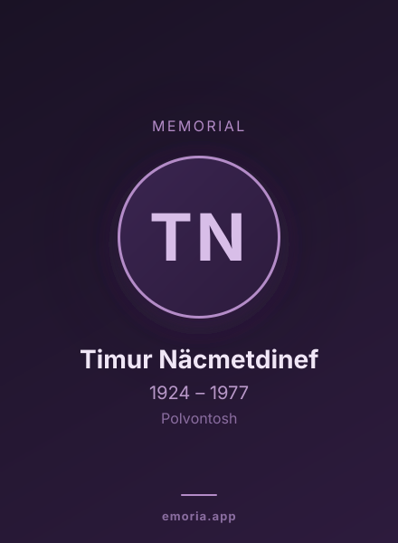 Memorial portrait of Timur Näcmetdinef
