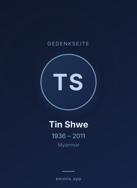 Gedenkportrait von Tin Shwe